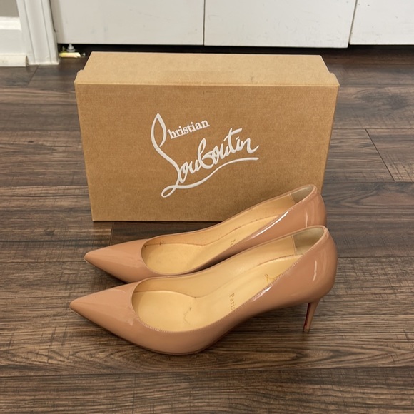 Christian Louboutin Paris Nude Décolleté 554 70 Patent Heel - Picture 4 of 10